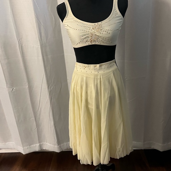 Elegant Crystal Couture Two-Piece Lyrical Costume w/ Swarovski Rhinestones - AS - Picture 2 of 4